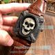 Copy Bell & Ross Instruments BR-01 Burning Skull Black Skull Dial Brown Leather Strap Watch (2)_th.jpg